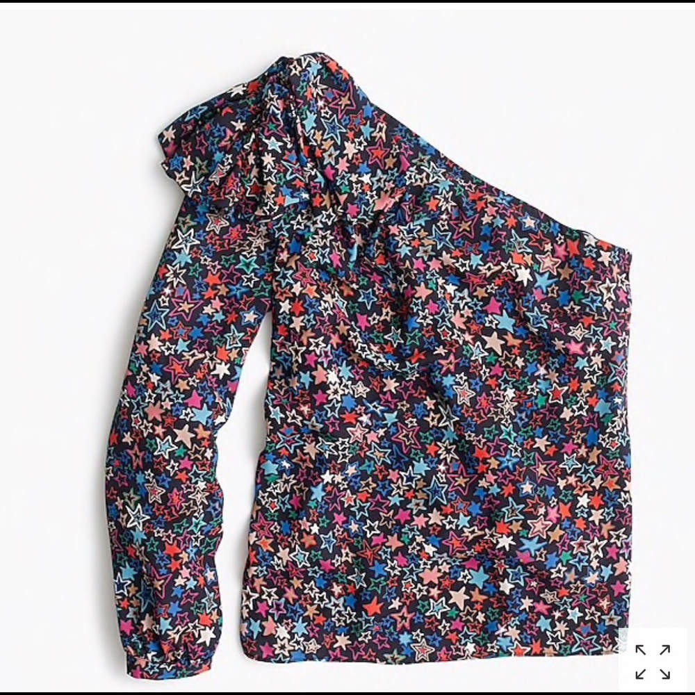 J. Crew Multicolor Star Print Blouse